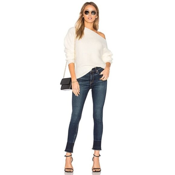 rag & bone Denim - Rag & bone 10 Inch Capri Skinny Jeans in Stanwix Wash Released Raw Hem, Size 24